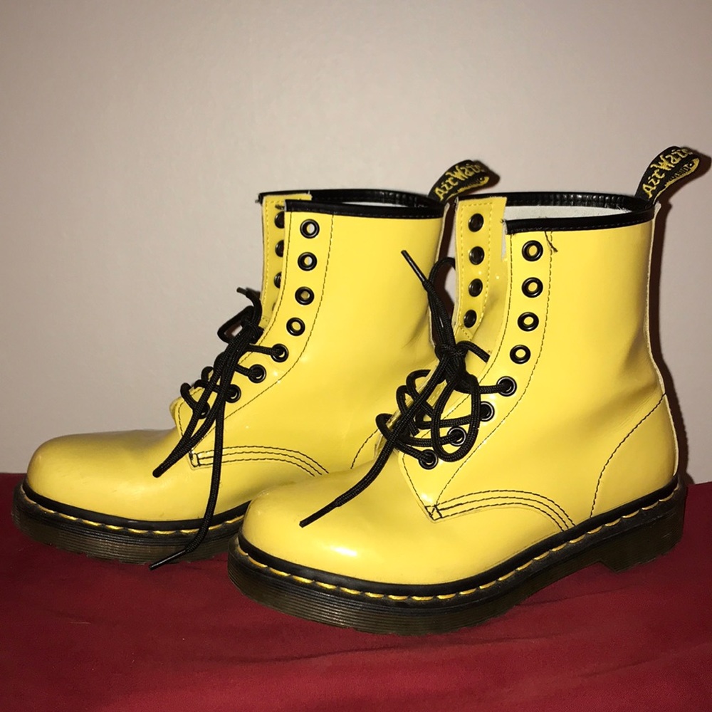 Yellow Dr. Martens (only worn once) Size 6